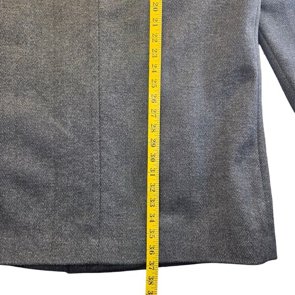 LAUREN by Ralph Lauren Vtg Grey Men’s Long Trench Wool Blend Overcoat Size‎ 42L - Picture 12 of 16